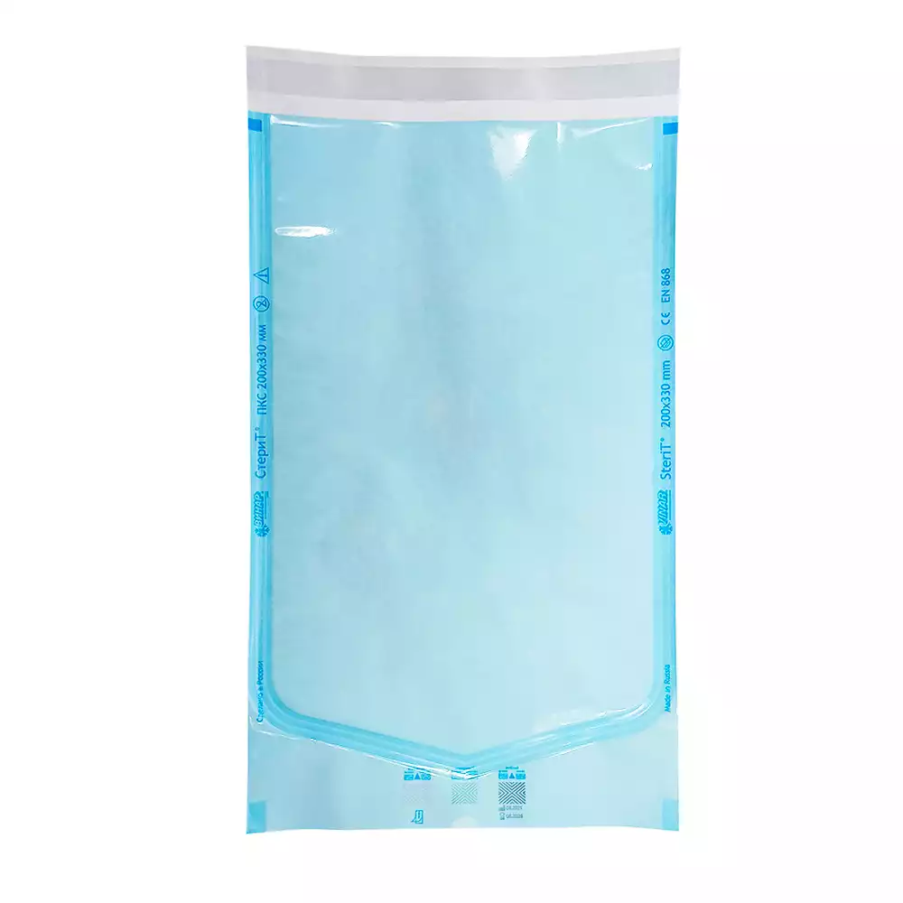 Пакет СтериТ, размер 200*330мм, комбинированный, самоклеющийся, упаковка 100шт