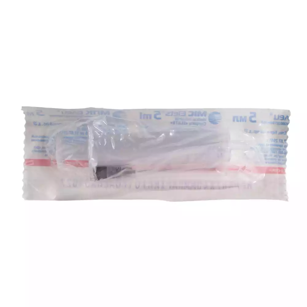 Шприц 5,0 мл, 2-х компонентный, игла 22G*1 1/2 (0,7*40мм) рядом, стерильный