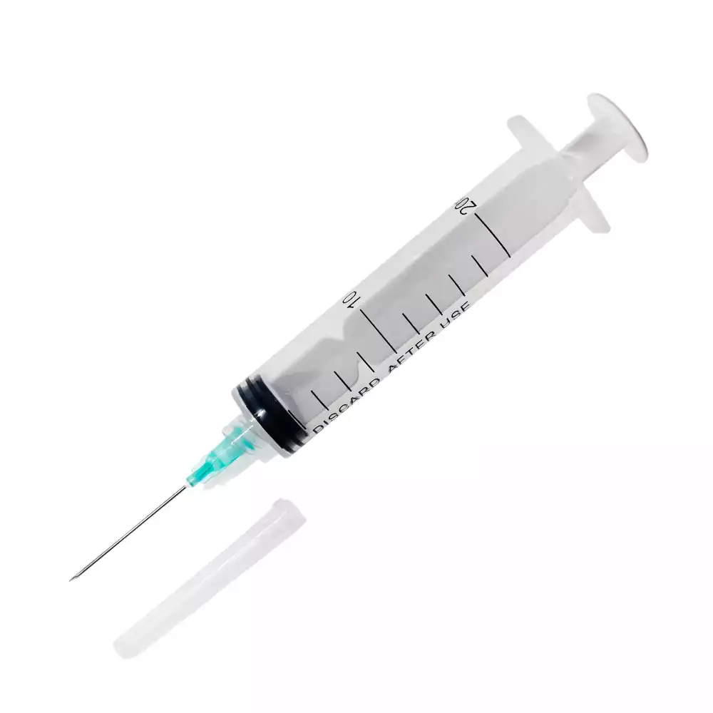 Шприц 20,0 мл, 3-х компонентный игла 21G (0,8х40мм), соединение Луер Лок, стерильный