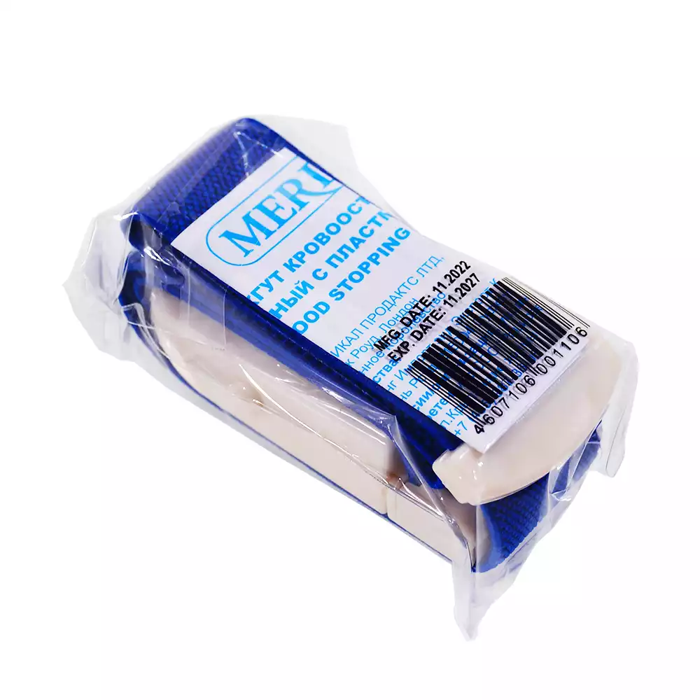 Жгут кровоостанавливающий, венозный с пластиковой застежкой Меридиан